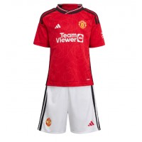 Manchester United Antony #21 Heimtrikotsatz Kinder 2023-24 Kurzarm (+ Kurze Hosen)